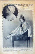 Old Print 1915 Portrait Simone D'Herlys Lucienne Dervyle Theatre Actress 20th