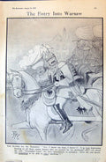 Old Antique Print 1915 War Scene Kaiser Entry Warsaw Poland Horses Siers 20th