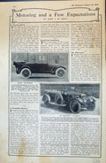 Old 1915 Motor Cars Transport Vauxhall Pomeroy Eight Cylinders Cadill 20th