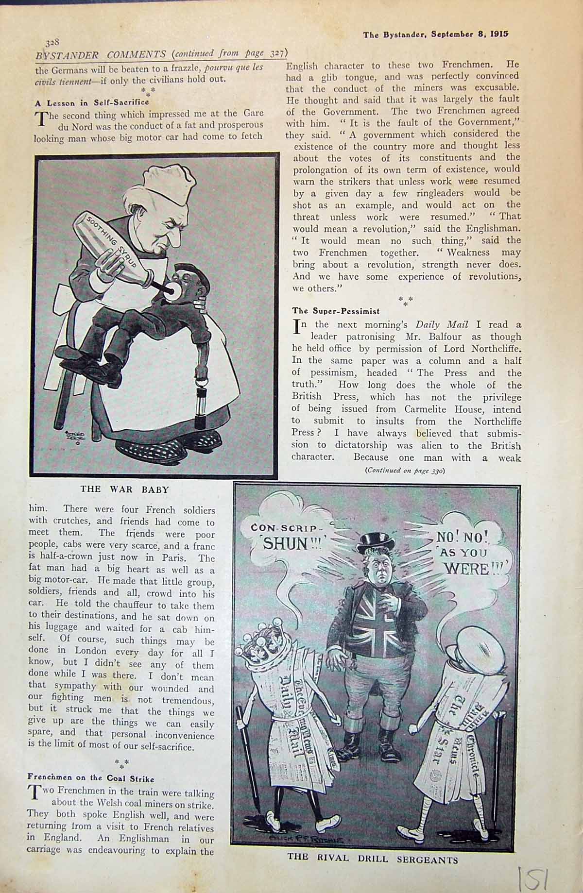 Old 1915 Comedy War Baby Soothing Syrup Bottle Rival Drill Sergeants 20th