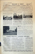 Antique Old Print 1915 Wilson Gray Estate Fices Mount Grosvenor Square London