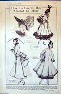 Old 1915 Ladies Fashion France Military Coat Russe Autumn Renunciatio 20th