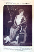 Old Print 1915 Viscountess Curzon War Map Cartographomania Saturn Sahara 20th