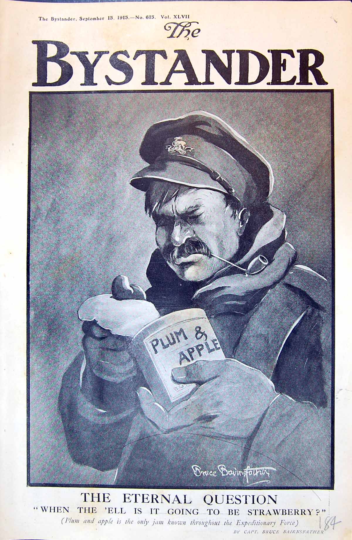 Antique Print 1915 Plum Apple War Sier Map Europe France Hungary Germany 20th