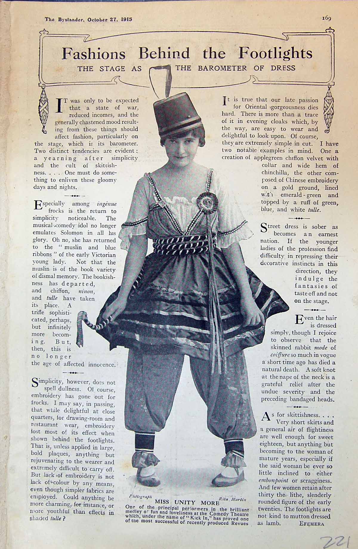 Old Evans Mourice Vickery Watch 1915 Miss Unity Moore Comedy Theatre 20th
