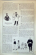 Old 1915 English People Children Philip Connard North Sea Times Newsp 20th