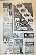 Antique Print Palmolive Four Crown Whisky Brown Neale Beal Bowden Car 1915