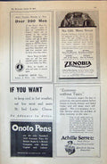 Old Print Norvic Shoe Zenobia Achille Serre Onoto Pens 1915 Comedy Horse 20th