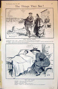 Old War Tommy Sick Bed Visitor Beach Scene Boatman 1915 Washing Up Ho 20th