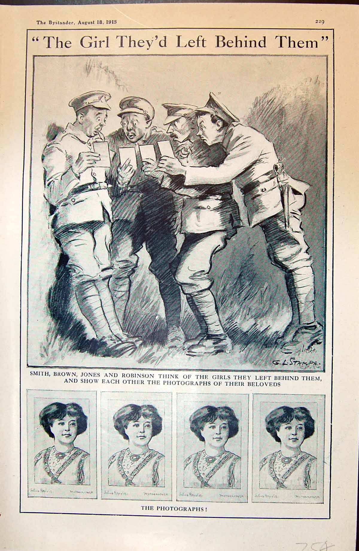 Old 1915 War Siers Smith Brown Jones Robinsons Ladies Ship Travell 20th