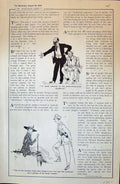 Old Antique Print Man Lady Romance England 1915 Doctor Patient Sick Bed 20th