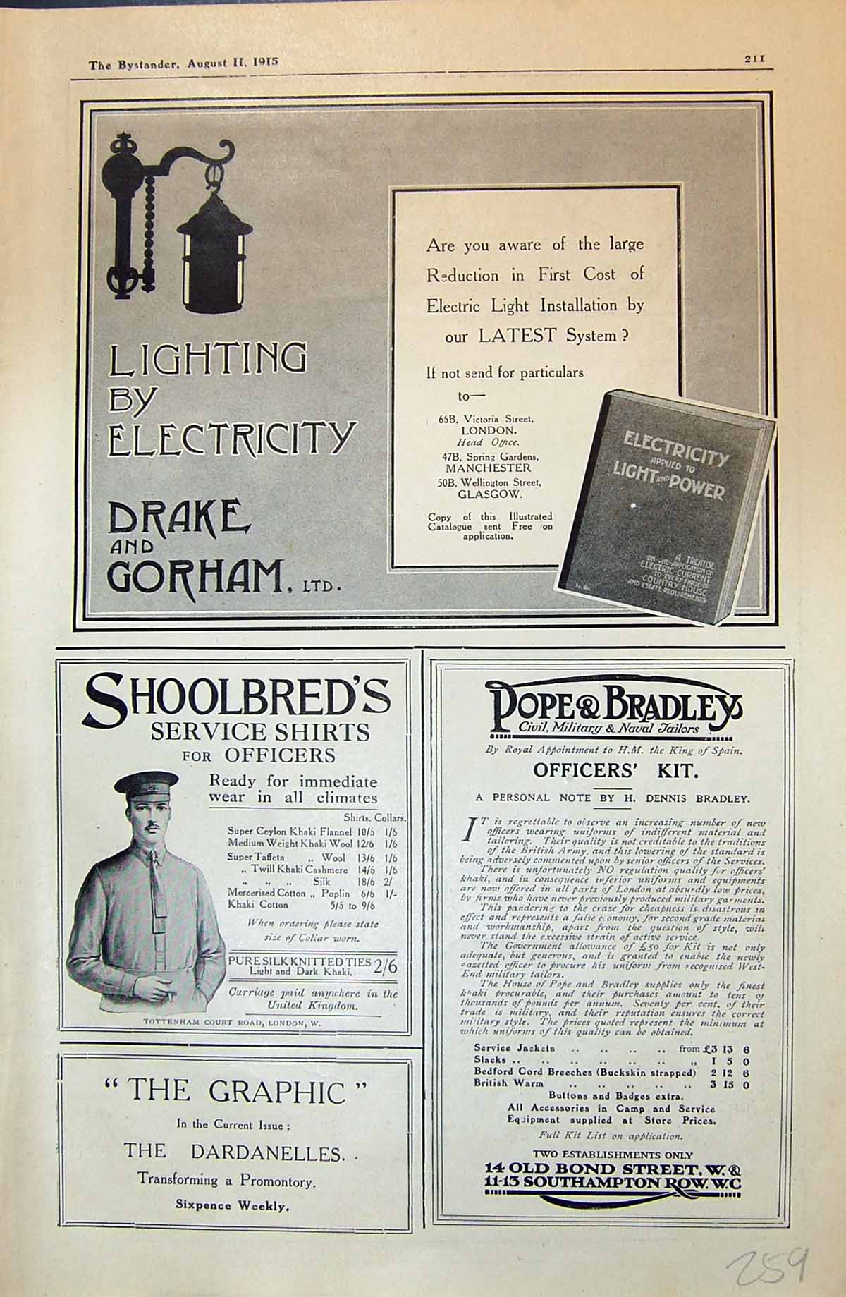 Old 1915 Drake Gorham Electricity Shoolbred Pope Bradley Fishing Rive 20th