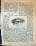 Original Old Antique Print Stone Garden Seat Botany Garden 1878 19th
