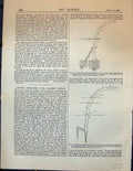 Original Old Antique Print Arched Trellises Garden Walks 1878 19th