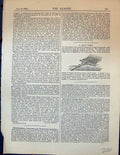 Original Old Antique Print Leaf Fork Agriculture Tool Garden 1878 Victorian
