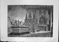 Original Old Antique Print Salle Des Gardens Dijon Architecture Furber 1882