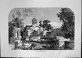 Original Old Antique Print View Roman Cemetery Arles Church Graves Furber 1882
