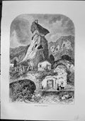 Original Old Antique Print View Tower Maurifolet Houses Laubens Furber 1882