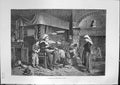 Old Antique Print School Scene Northern France Teacher Pupils Furber 1882 19th