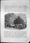 Antique Print Paris Depot Religious Tract Society Street Scene Furber 1882 19th