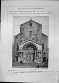 Antique Print Exterior Church St. Trophimus Arles Architecture Furber 1882 19th
