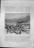 Original Old Antique Print View Mont Dore Valley Mountains Furber 1882 19th