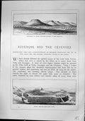Antique Print Mountains Coiron Jaujac Ardeche Volcanic District Furber 1882