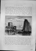 Original Old Antique Print View Rochelle Boats France Furber 1882 Victorian