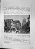 Original Old Antique Print Street Scene Bernay Architecture Furber 1882 19th