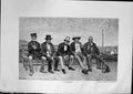 Antique Old Print Men Sitting Bench En Province Paris Exhibition Furber 1882