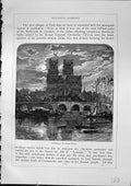 Old Antique Print Cathedral Notre Dame Sorbonne Architecture Furber 1882 19th
