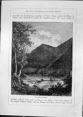 Old Antique Print Les Dames De Meuse Scene Ardennes France Furber 1882 19th
