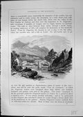 Original Old Antique Print Le Vigan Mountains River Ganges France Furber 1882