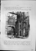 Old Print Clock Tower Rouen St. Ouen Cathedral Architecture Furber 1882 19th