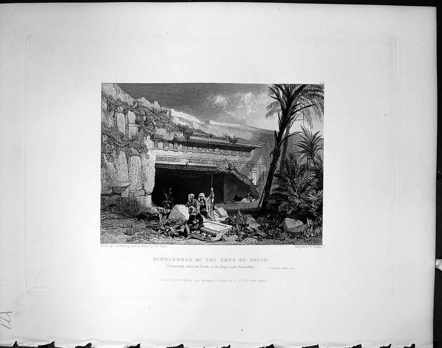 Old Sepulchres Sons David Tomb Kings Jerusalem Finden 1836 Horne Bibl 19th