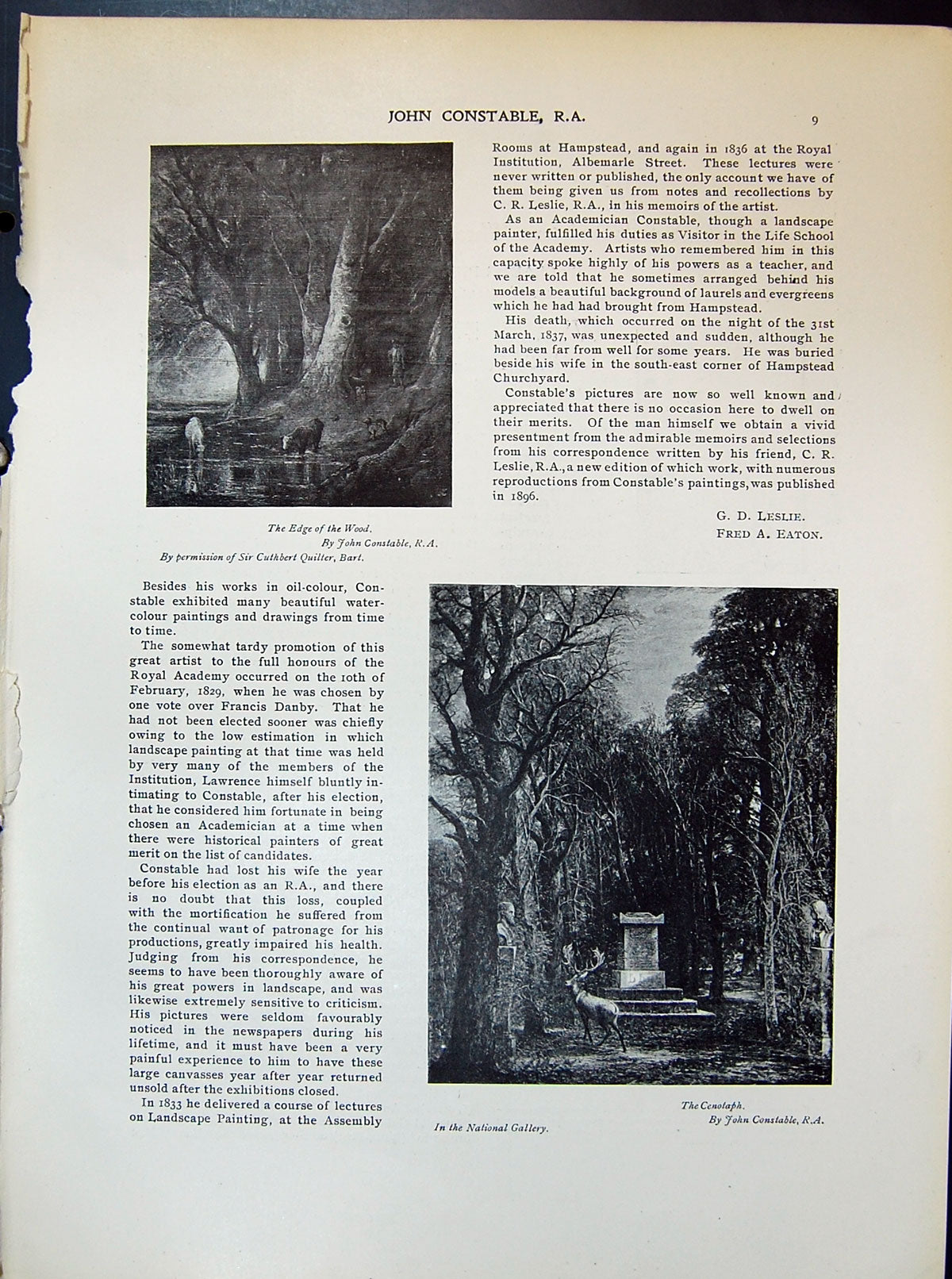 Old Constable Wood Trees Cenotaph Seated Scribe Memphite School 1903 20th