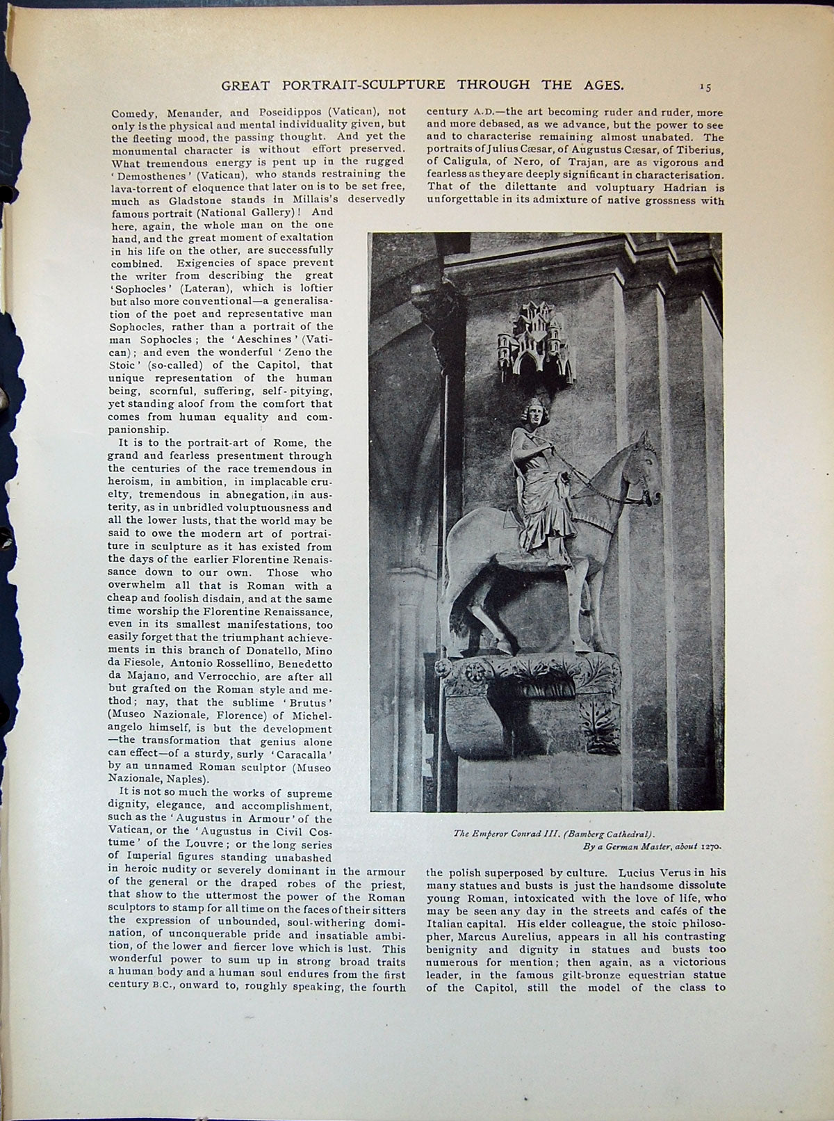 Old Emperor Conrad Bamberg Cathedral Portal Chartreuse Dijon 1903 Art 20th