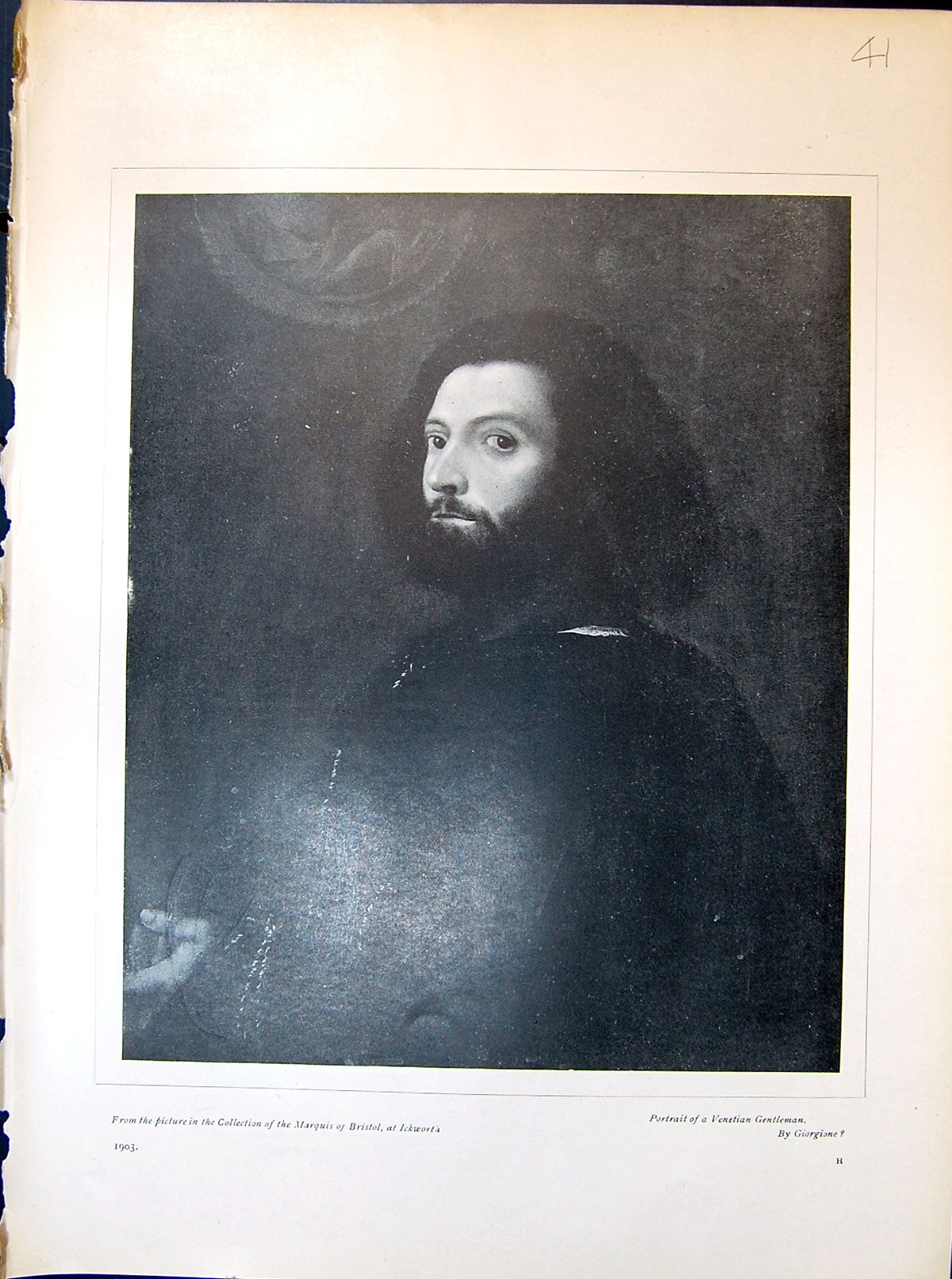 Old Venetian Gentleman Giorgione Arms Wallace Casque Helmet 1903 Art 20th