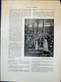 Old Print Scene Dedication St. Genevieve Puvis Chavannes 1903 Art Journal 20th