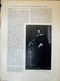 Old Print Philippe Le Roy Seigneur Ravels Van Dyck Family Group 1903 Art 20th