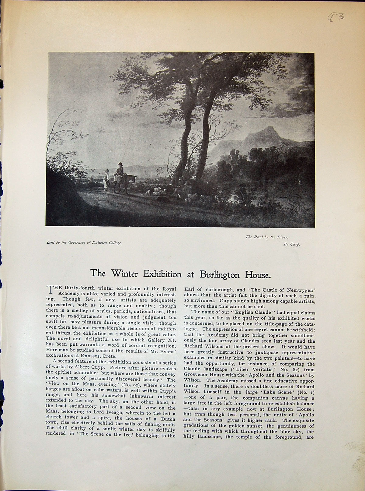 Old Print Road River Sheep Horse Cuyp Homeward Bound Ship Cotman 1903 Art 20th