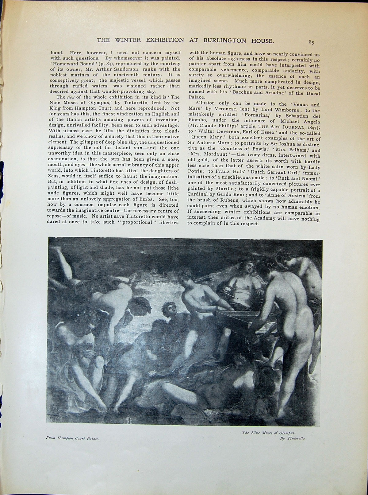 Old Nine Muses Olympus Nude People Tintoretto River Bank Cows Brown