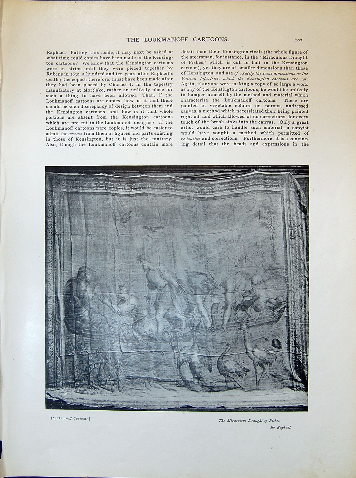 Old Scene Miraculous Draught Fishes Loukmanf Cartoons Raphael 1903 Ar 20th