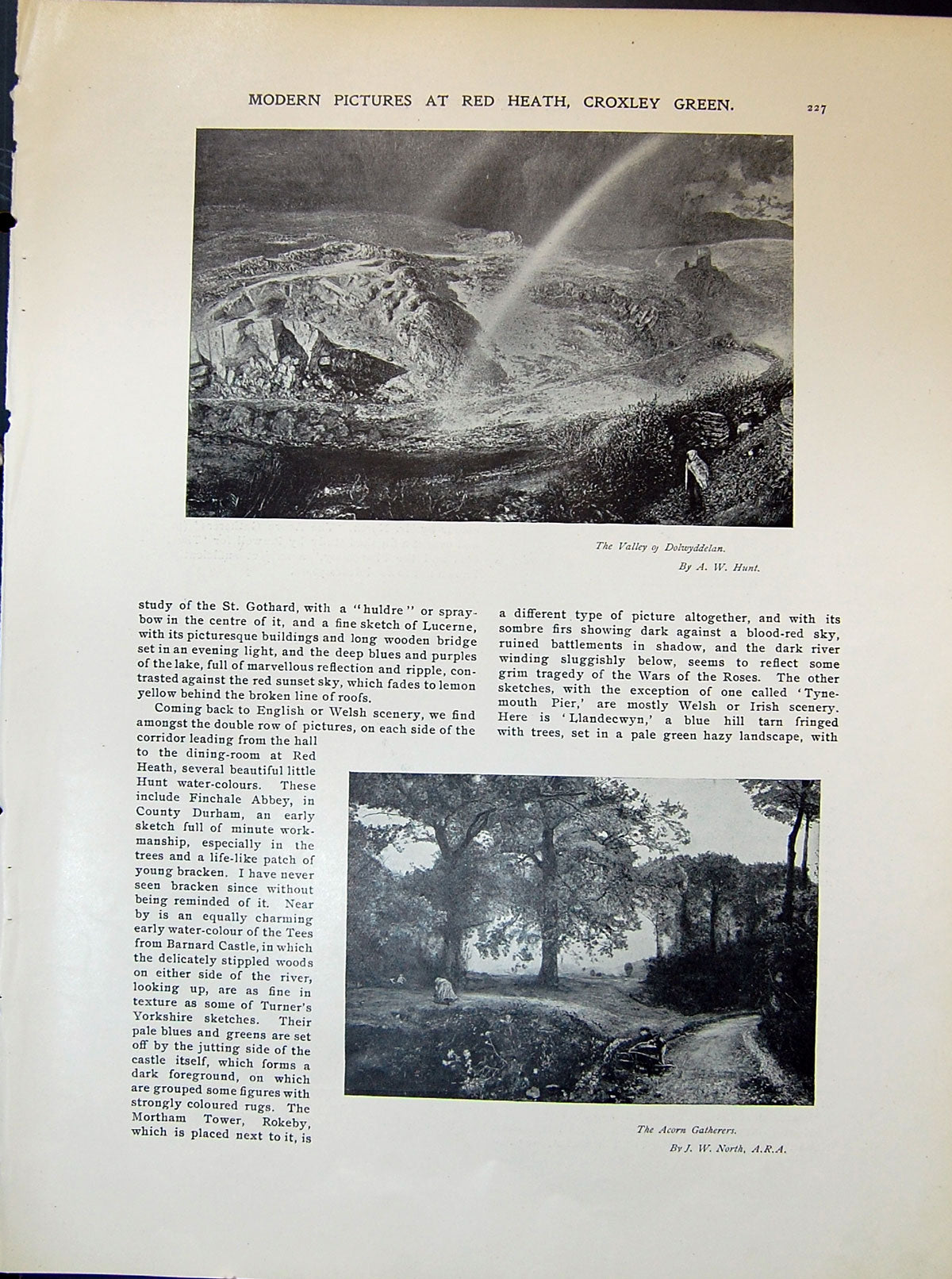 Old Valley Dolwyddelan Hunt Acorn Gatherers North Moore Pinwell 1903 20th