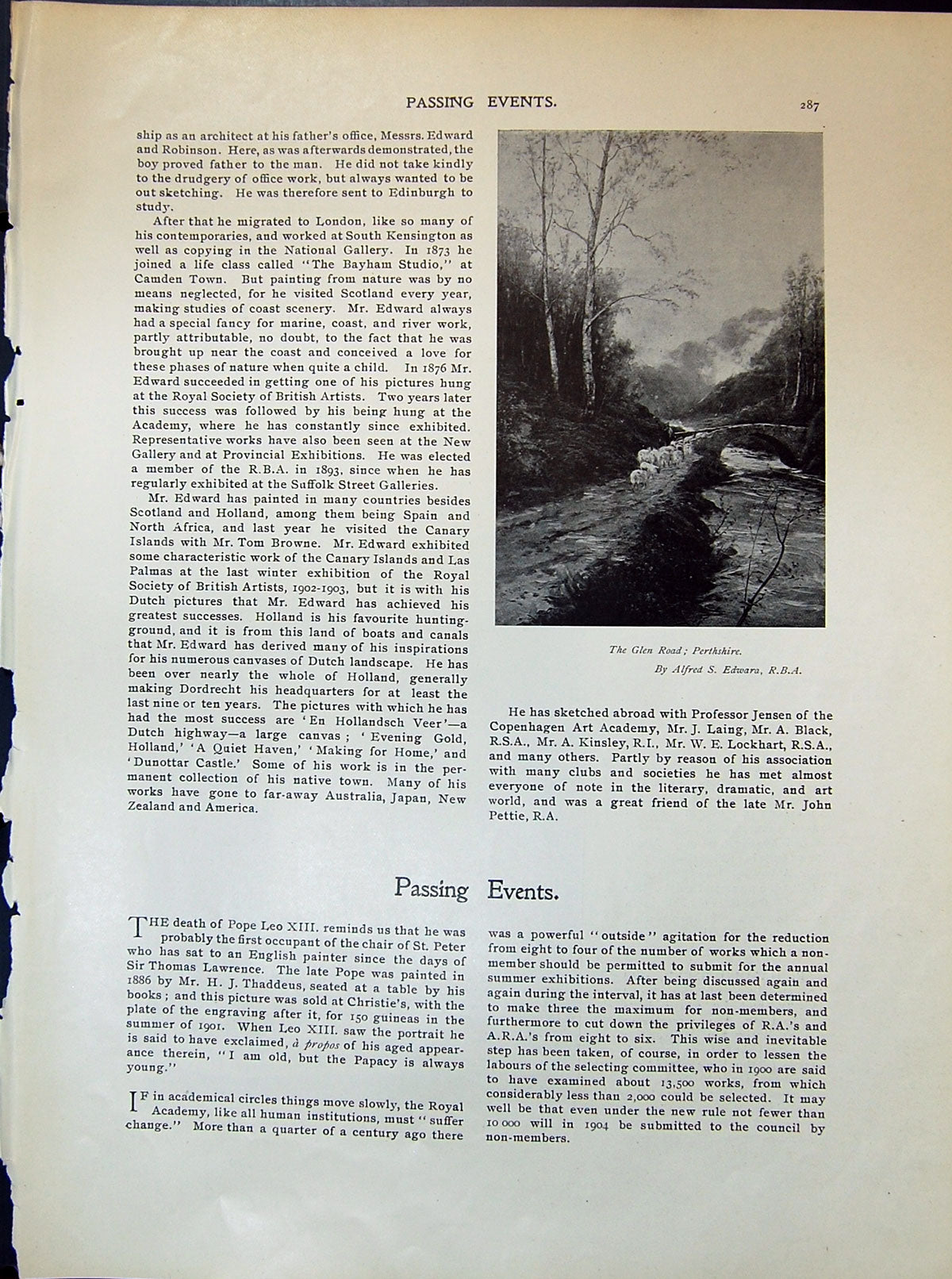 Old Glen Road Perthshire Edwara Sculpture Verite Connue Dalou 1903 Ar 20th
