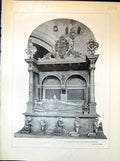 Original Old Antique Print Monument Earl Rutland Garet Johnson 1903 Art Journal