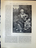 Old Print Virgin St. Anna Infant Christ Lanini Pi-Pezzoli Museum Milan