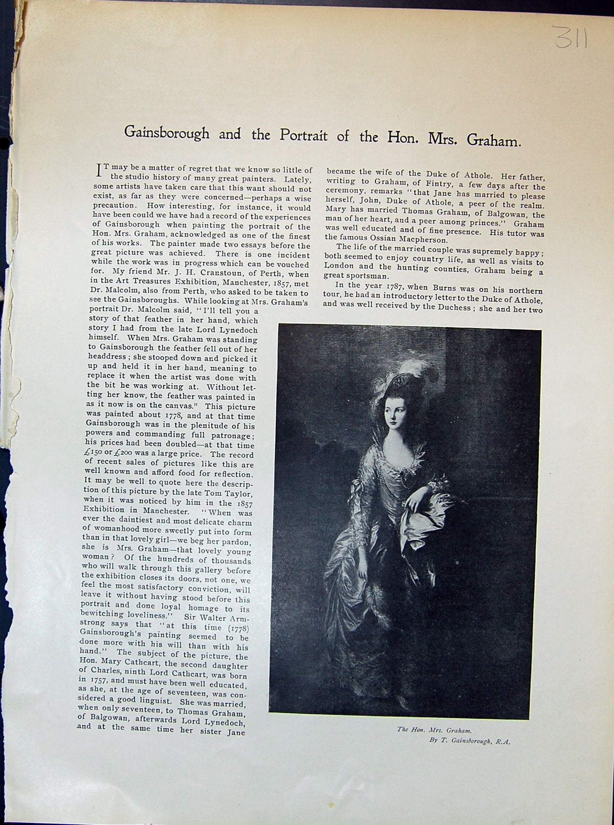 Old Gainsborough Mrs Graham Jewellery Edith Linnell 1903 Art Journal 20th
