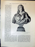 Old Marble Bust Dramatist Rotrou Comedie Francaise Voltaire Statue 19 20th