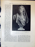 Old Marble Bust Sophie Armould Iphigenie Bronze Dalou Rodin 1903 Art 20th